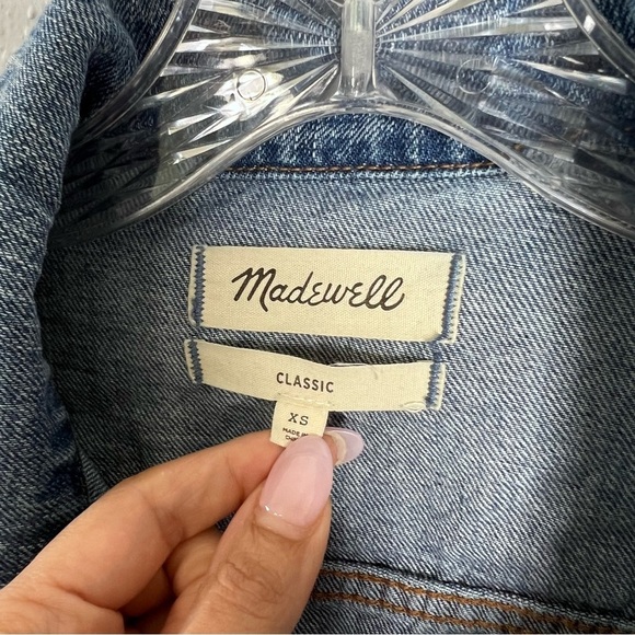 Madewell Jean Jacket Women XS Blue Denim Button Up C3 - Picture 2 of 7